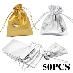 10-50pcs/lot Colorful Jewelry Packaging Bags 7*9 9*12 10*15 13*18cm Organza Bag Gift Storage Wedding Drawstring Bag Wholesale