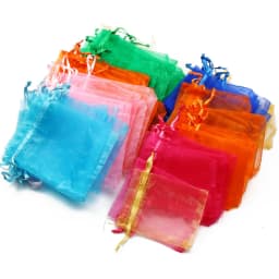 10-50pcs/lot Colorful Jewelry Packaging Bags 7*9 9*12 10*15 13*18cm Organza Bag Gift Storage Wedding Drawstring Bag Wholesale