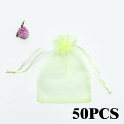 10-50pcs/lot Colorful Jewelry Packaging Bags 7*9 9*12 10*15 13*18cm Organza Bag Gift Storage Wedding Drawstring Bag Wholesale