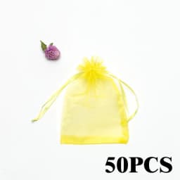 10-50pcs/lot Colorful Jewelry Packaging Bags 7*9 9*12 10*15 13*18cm Organza Bag Gift Storage Wedding Drawstring Bag Wholesale