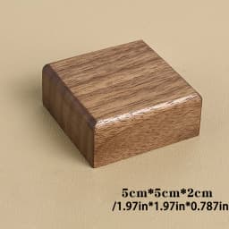 Wood Jewelry Display Stand Walnut Figure Doll Organizer, Handmade Mini Beech Figurines Blind Box Base Cosmetics Ring Holder