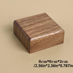Wood Jewelry Display Stand Walnut Figure Doll Organizer, Handmade Mini Beech Figurines Blind Box Base Cosmetics Ring Holder