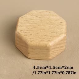 Wood Jewelry Display Stand Walnut Figure Doll Organizer, Handmade Mini Beech Figurines Blind Box Base Cosmetics Ring Holder