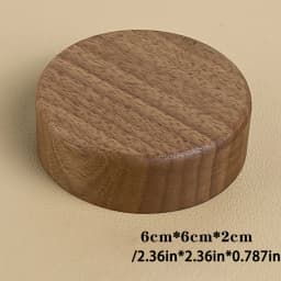 Wood Jewelry Display Stand Walnut Figure Doll Organizer, Handmade Mini Beech Figurines Blind Box Base Cosmetics Ring Holder