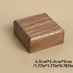 Wood Jewelry Display Stand Walnut Figure Doll Organizer, Handmade Mini Beech Figurines Blind Box Base Cosmetics Ring Holder