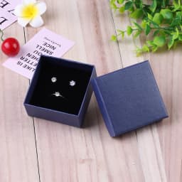 12pcs/Lot 7x7x3CM Dark Blue Jewelry Box  Necklace Rings For Jewelry Multi Colors Jewellry Packaging Gift Boxes Earrings Display