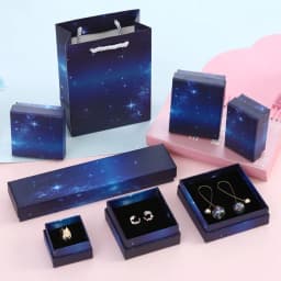 12pcs/Lot 7x7x3CM Dark Blue Jewelry Box  Necklace Rings For Jewelry Multi Colors Jewellry Packaging Gift Boxes Earrings Display