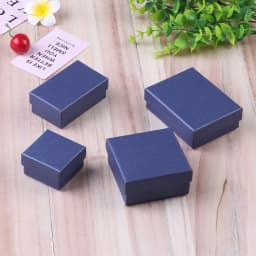 12pcs/Lot 7x7x3CM Dark Blue Jewelry Box  Necklace Rings For Jewelry Multi Colors Jewellry Packaging Gift Boxes Earrings Display
