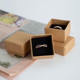 10pcs Kraft 4x4x3cm Rings Jewelry Box Brown Organizer Carton Cardboard Travel Jewelry Gift Packaging Box Case With Sponge Inside