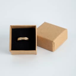 10pcs Kraft 4x4x3cm Rings Jewelry Box Brown Organizer Carton Cardboard Travel Jewelry Gift Packaging Box Case With Sponge Inside