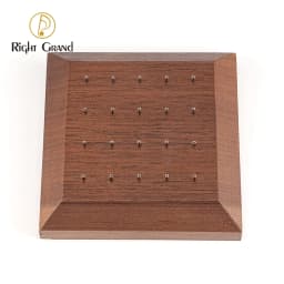Black Walnut Solid Wood Display Stand for 16G 14G Body Piercing Jewelry 20 Holes Display Holder