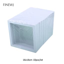 Bulk Lot of 10 PE Film Display Box Ring Earring Jewelry Stand Holder Membrane Case Coin Container Floating Presentation Retainer