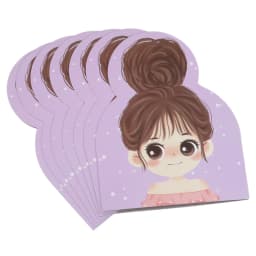 50pcs Hair Ties Hair Bands Hair Clips Display Cards Cute Girl Cartoon Children's Hair Accessories Cards Jewelry Packaging Card