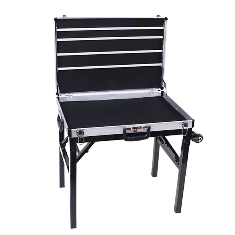 Night Market Stall Jewelry Box Portable Foldable Jewelry Organizer Boxes Multifunctional Aluminum Earring Display Stand