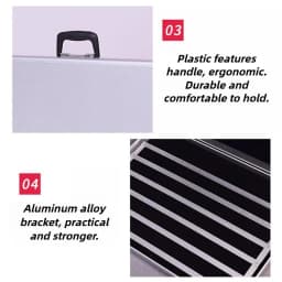 Night Market Stall Jewelry Box Portable Foldable Jewelry Organizer Boxes Multifunctional Aluminum Earring Display Stand