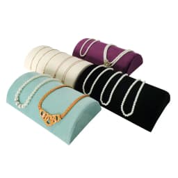 High Quality Exhibition Counter Bracelet Display Stand Velvet Half Round Jewelry Organizer for Retail Store Display Props