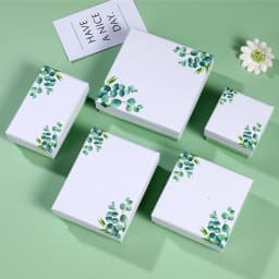 10Pcs Jewelry Paper Box 5x5cm 5x8cm 7x9cm 9x9cm Case Studs Rings Earrings Necklace Bracelet Bangle Pendant Brooch Gift Organizer