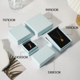 10Pcs Jewelry Paper Box 5x5cm 5x8cm 7x9cm 9x9cm Case Studs Rings Earrings Necklace Bracelet Bangle Pendant Brooch Gift Organizer