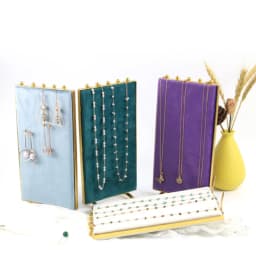 Screen S/L Options Necklace Pendants Jewelry Stand Organizer Silky Velvet Jewelry Display Mannequin Model Bust Show Exhibitor