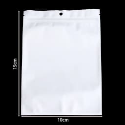 30-100pcs White Plastic Jewelry Bags Self Seal Zipper Retail Packaging Pack Bag for Earring Jewelry Display Storage Supplies