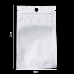 30-100pcs White Plastic Jewelry Bags Self Seal Zipper Retail Packaging Pack Bag for Earring Jewelry Display Storage Supplies