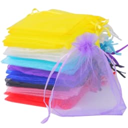 50pcs 7x9 9x12 10x15 13x18cm Gift Organza Bags Drawable Wedding Party Decoration Gift Bags Display Packaging Jewelry Pouches