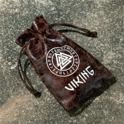 Viking Natural Wooden Boxes Retro PU Leather Bags Luxury Jewelry Packaging Handmade Vintage Storage Box Decorative Organizer