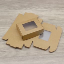 New 10Pcs 8x6x2cm White /Kraft /Black Jewelry Display Packing Box Handmade With Love Cardboard Gift Package & Wedding Favourite
