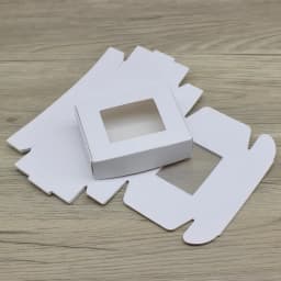 New 10Pcs 8x6x2cm White /Kraft /Black Jewelry Display Packing Box Handmade With Love Cardboard Gift Package & Wedding Favourite