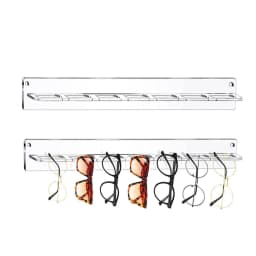 Wall Mounted Acrylic Sunglasses Organizer Storage Eyeglasses Holder Hanging Eyewear Display Rack Jewelry Shelf Transparent