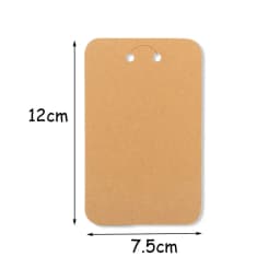50pcs 7.5x12cm Keychain Packing Cards Kraft Paper Cards for DIY Jewelry Keychain Display Cardboard Keyrings Retail Price Tags