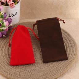 5/10pcs 8x17cm 8x22cm Velvet Jewelry Bags Perfume bottle Necklace Packaging Drawstring Pouches Christmas Mini Small Gift Bags