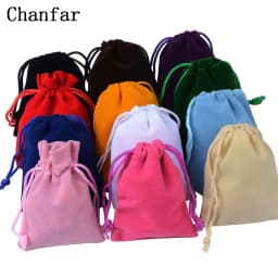 25pcs/Lot Jewelry Packing Velvet Bags Gift Display Packing Storage Wedding Candy Drawstring Pouches Wholesales