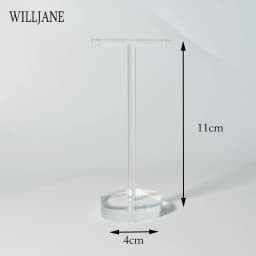 Transparent Acrylic Jewellers T Bar Earrings Display Holder Rack Jewelry Cabinet Window Earring Dangling Stand Photography Props