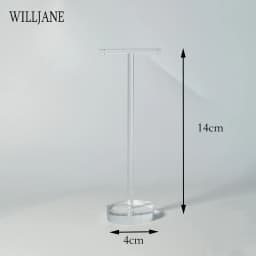 Transparent Acrylic Jewellers T Bar Earrings Display Holder Rack Jewelry Cabinet Window Earring Dangling Stand Photography Props