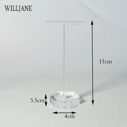 Transparent Acrylic Jewellers T Bar Earrings Display Holder Rack Jewelry Cabinet Window Earring Dangling Stand Photography Props