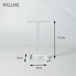 Transparent Acrylic Jewellers T Bar Earrings Display Holder Rack Jewelry Cabinet Window Earring Dangling Stand Photography Props