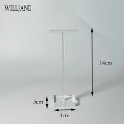Transparent Acrylic Jewellers T Bar Earrings Display Holder Rack Jewelry Cabinet Window Earring Dangling Stand Photography Props