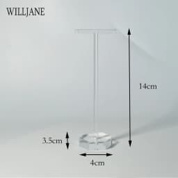 Transparent Acrylic Jewellers T Bar Earrings Display Holder Rack Jewelry Cabinet Window Earring Dangling Stand Photography Props
