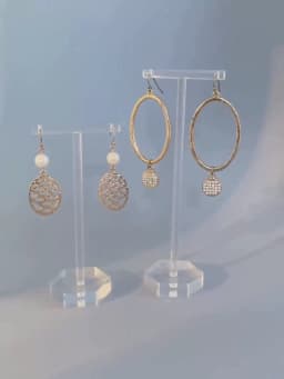Transparent Acrylic Jewellers T Bar Earrings Display Holder Rack Jewelry Cabinet Window Earring Dangling Stand Photography Props