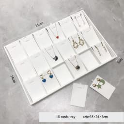 Black/White PU Leather Jewelry Pallet Necklace Tray for Storage Rings Bracelet Exhibition Jewelry Organizer Showcases