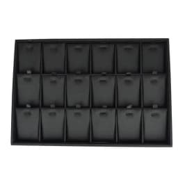 Black/White PU Leather Jewelry Pallet Necklace Tray for Storage Rings Bracelet Exhibition Jewelry Organizer Showcases