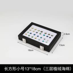 Gemstone Diamond Jewelery Display Storage Transparent Glass Lid Box Pendant Earrings Gem Stone Holder Organizer case