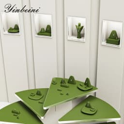 Yinbeini Jewelry Display Stand Set Rings Earrings Necklaces Bracelets Pendants Organizer Rack Boutique Store Showcase TB043