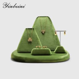 Yinbeini Jewelry Display Stand Set Rings Earrings Necklaces Bracelets Pendants Organizer Rack Boutique Store Showcase TB043