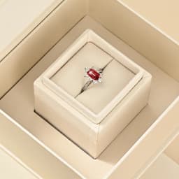 WoodTen Ring Gift Box with Lid Magnetic Jewelry Boxes for Wedding Proposal Gift Birthday Present with Card Velvet Packaging Box