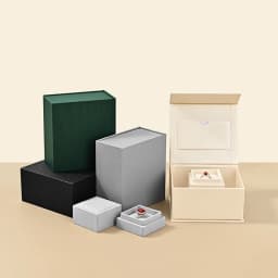 WoodTen Ring Gift Box with Lid Magnetic Jewelry Boxes for Wedding Proposal Gift Birthday Present with Card Velvet Packaging Box