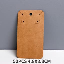 50PCS 4.8X8.8CM White Black Necklace Holder Hanging Card For Hoop Earrings Blank Display Cardboard DIY Jewelry Package Wholesale