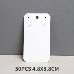 50PCS 4.8X8.8CM White Black Necklace Holder Hanging Card For Hoop Earrings Blank Display Cardboard DIY Jewelry Package Wholesale