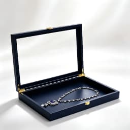 Oirlv Blue Jewelry Organizer Tray Acrylic Lid Premium Leather Jewelry Box Transparent Lid Drawer Insert Jewelry Display Case